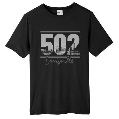 Louisville 502 Area Code Skyline Kentucky Pride Tall Fusion ChromaSoft Performance T-Shirt