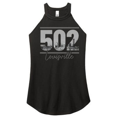 Louisville 502 Area Code Skyline Kentucky Pride Women’s Perfect Tri Rocker Tank