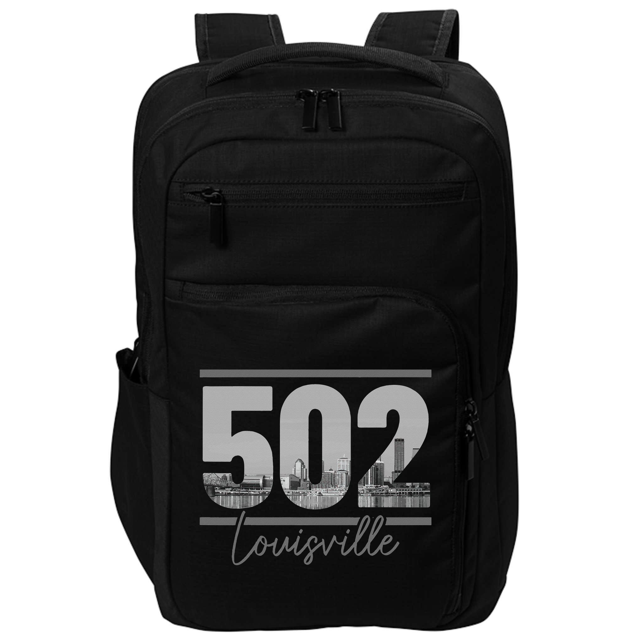 Louisville 502 Area Code Skyline Kentucky Pride Vintage Impact Tech Backpack