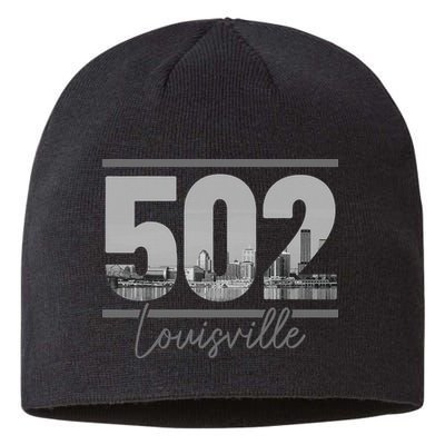 Louisville 502 Area Code Skyline Kentucky Pride Vintage Sustainable Beanie