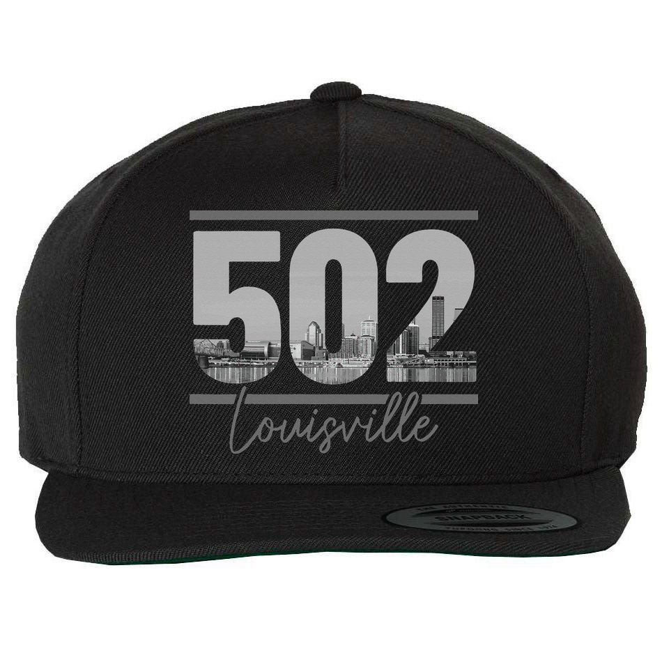 Louisville 502 Area Code Skyline Kentucky Pride Vintage Wool Snapback Cap