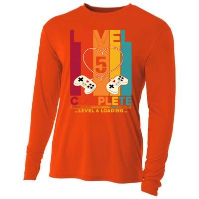 Level 5 Complete Level 6 Loading Video Gamer Anniversary Gift Cooling Performance Long Sleeve Crew