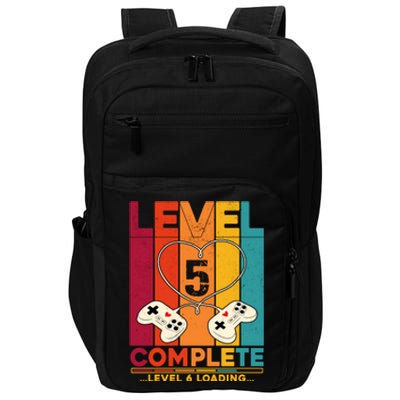 Level 5 Complete Level 6 Loading Video Gamer Anniversary Gift Impact Tech Backpack