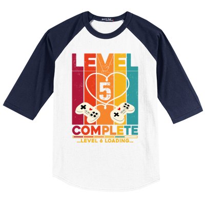 Level 5 Complete Level 6 Loading Video Gamer Anniversary Gift Baseball Sleeve Shirt