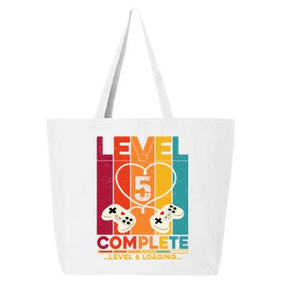 Level 5 Complete Level 6 Loading Video Gamer Anniversary Gift 25L Jumbo Tote