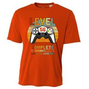 Level 56 Complete Level 57 Loading Gamers 56th Birthday Gift Cute Gift Cooling Performance Crew T-Shirt