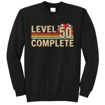 Level 50 Complete Gaming Vintage 50 Years Wedding Sweatshirt