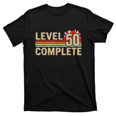 Level 50 Complete Gaming Vintage 50 Years Wedding T-Shirt