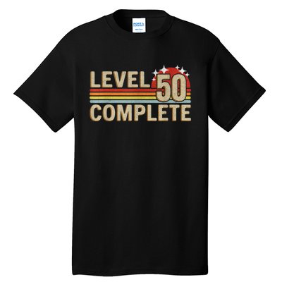 Level 50 Complete Gaming Vintage 50 Years Wedding Tall T-Shirt