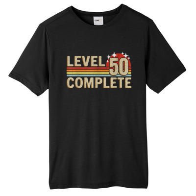 Level 50 Complete Gaming Vintage 50 Years Wedding Tall Fusion ChromaSoft Performance T-Shirt