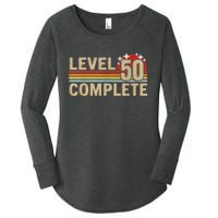 Level 50 Complete Gaming Vintage 50 Years Wedding Women's Perfect Tri Tunic Long Sleeve Shirt