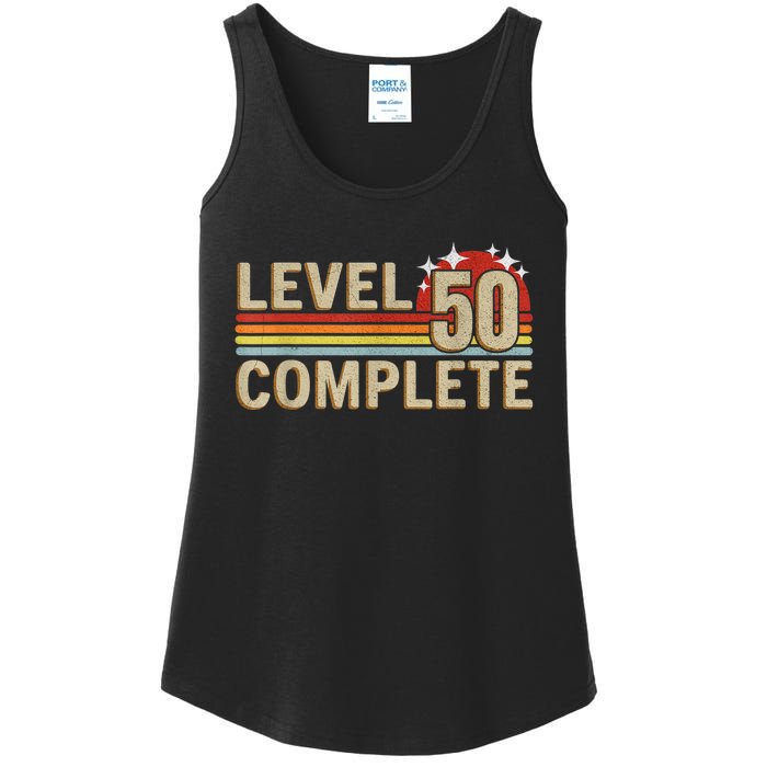 Level 50 Complete Gaming Vintage 50 Years Wedding Ladies Essential Tank