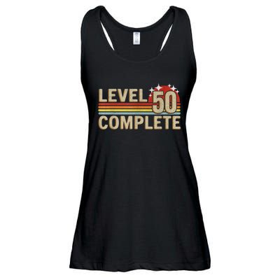 Level 50 Complete Gaming Vintage 50 Years Wedding Ladies Essential Flowy Tank