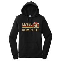 Level 50 Complete Gaming Vintage 50 Years Wedding Women's Pullover Hoodie