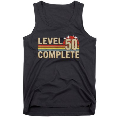 Level 50 Complete Gaming Vintage 50 Years Wedding Tank Top