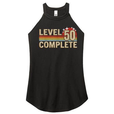 Level 50 Complete Gaming Vintage 50 Years Wedding Women's Perfect Tri Rocker Tank