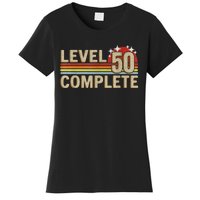 Level 50 Complete Gaming Vintage 50 Years Wedding Women's T-Shirt