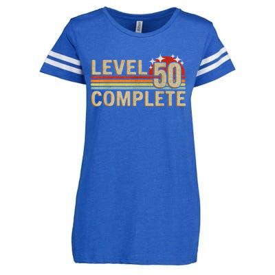 Level 50 Complete Gaming Vintage 50 Years Wedding Enza Ladies Jersey Football T-Shirt