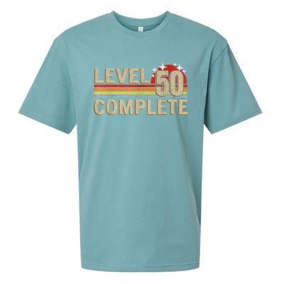 Level 50 Complete Gaming Vintage 50 Years Wedding Sueded Cloud Jersey T-Shirt