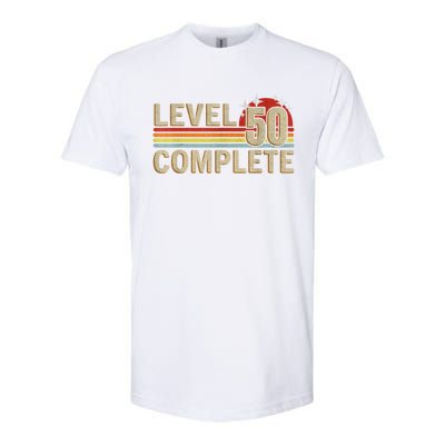 Level 50 Complete Gaming Vintage 50 Years Wedding Softstyle CVC T-Shirt