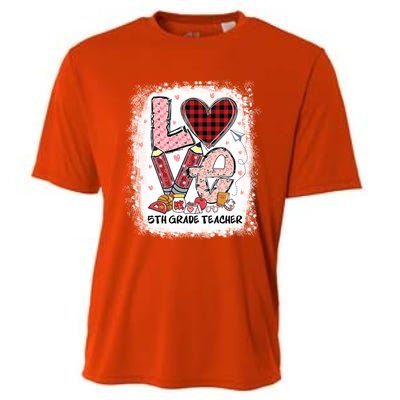 Love 5th Grade Teacher Happy Valentines Day Gift Cooling Performance Crew T-Shirt