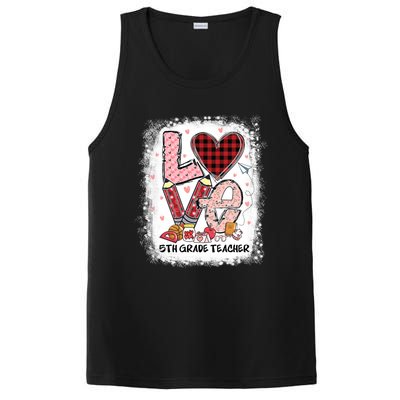 Love 5th Grade Teacher Happy Valentines Day Gift PosiCharge Competitor Tank