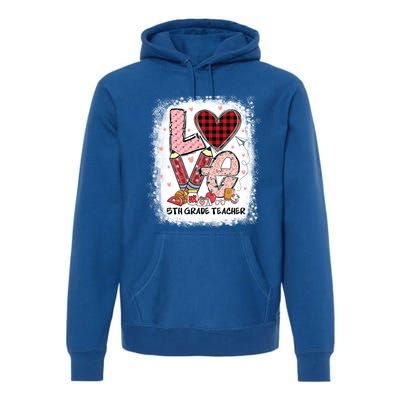 Love 5th Grade Teacher Happy Valentines Day Gift Premium Hoodie