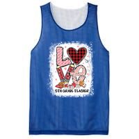 Love 5th Grade Teacher Happy Valentines Day Gift Mesh Reversible Basketball Jersey Tank