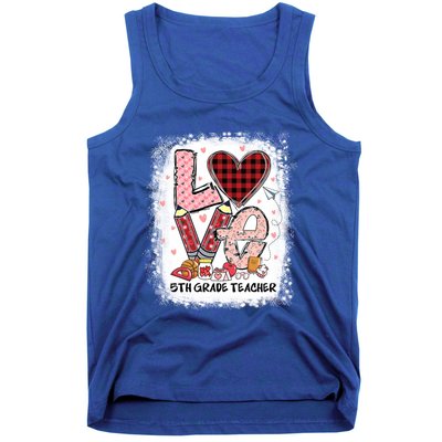 Love 5th Grade Teacher Happy Valentines Day Gift Tank Top