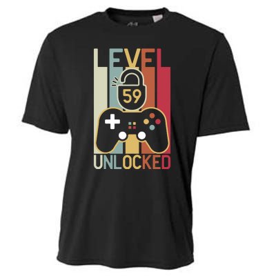 Level 59 Unlocked Birthday Gift Vintage Retro Cooling Performance Crew T-Shirt