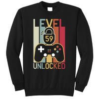 Level 59 Unlocked Birthday Gift Vintage Retro Sweatshirt