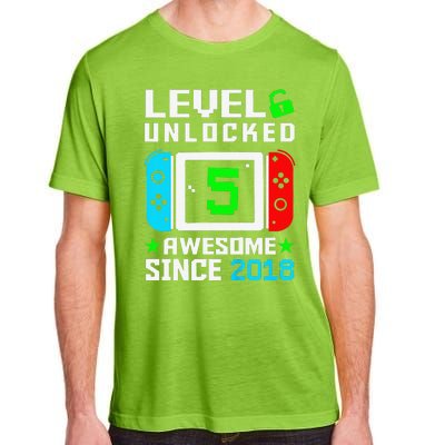 Level 5 Unlocked 5th Birthday 5 Year Old Gift Gamer Adult ChromaSoft Performance T-Shirt