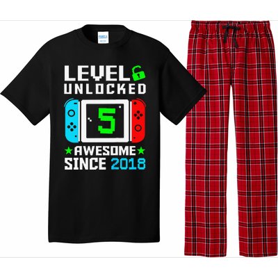 Level 5 Unlocked 5th Birthday 5 Year Old Gift Gamer Pajama Set