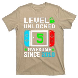 Level 5 Unlocked 5th Birthday 5 Year Old Gift Gamer T-Shirt