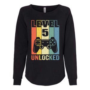 Level 5 Unlocked Funny Video Gamer 5th Birthday Gift Womens California Wash Sweatshirt