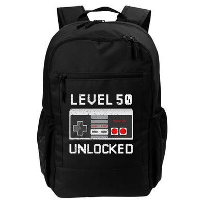 Level 50 Unlocked Video Games 50th Birthday Fiftieth Bday Backpack