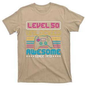 Level 50 Unlocked Awesome Since 1973 Gaming Birthday T-Shirt