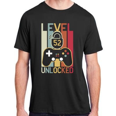 Level 52 Unlocked Birthday Gift Vintage Retro Adult ChromaSoft Performance T-Shirt