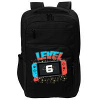 Level 6 Birthday Boy 6 Years Old Video Games Impact Tech Backpack