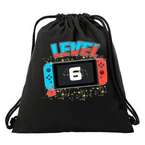 Level 6 Birthday Boy 6 Years Old Video Games Drawstring Bag