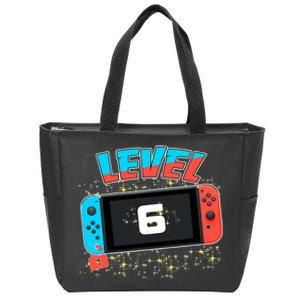 Level 6 Birthday Boy 6 Years Old Video Games Zip Tote Bag