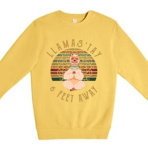 LlamaStay 6 Feet Away Premium Crewneck Sweatshirt