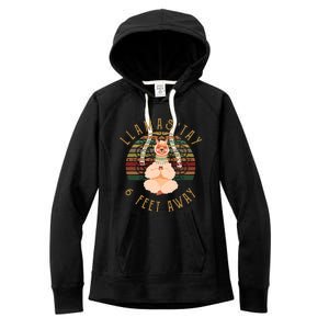 LlamaStay 6 Feet Away Women's Fleece Hoodie