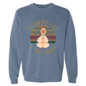 LlamaStay 6 Feet Away Garment-Dyed Sweatshirt