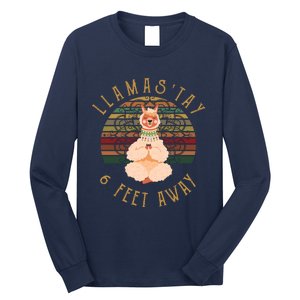 LlamaStay 6 Feet Away Long Sleeve Shirt