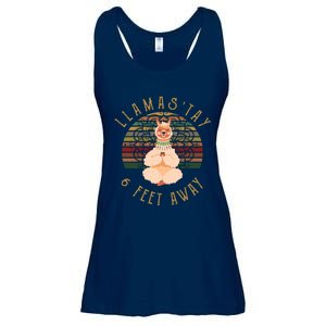 LlamaStay 6 Feet Away Ladies Essential Flowy Tank