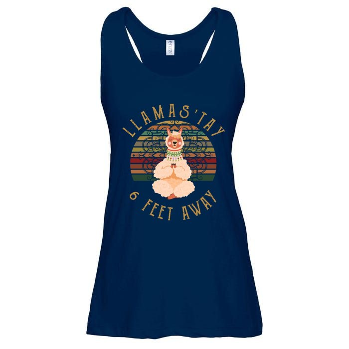 LlamaStay 6 Feet Away Ladies Essential Flowy Tank