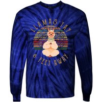 LlamaStay 6 Feet Away Tie-Dye Long Sleeve Shirt