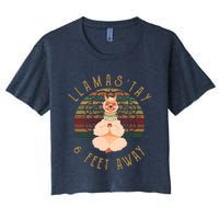 LlamaStay 6 Feet Away Women's Crop Top Tee