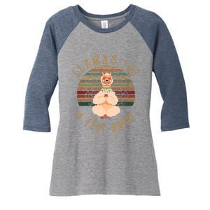 LlamaStay 6 Feet Away Women's Tri-Blend 3/4-Sleeve Raglan Shirt